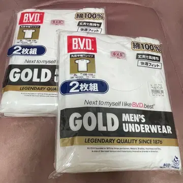 [ 최종 ] B.V.D. / 남성용 둥근넥 반팔 T셔츠 3L 4장 세트