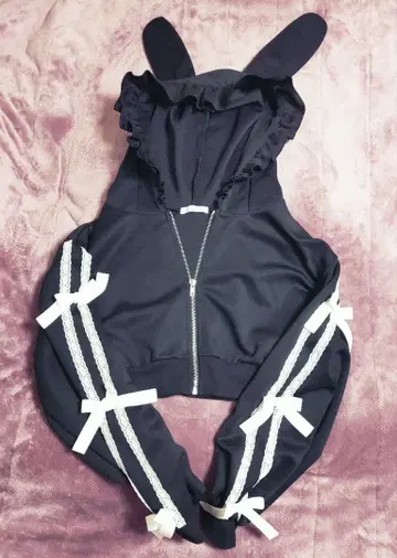 토끼 귀 후드 부착 셋업