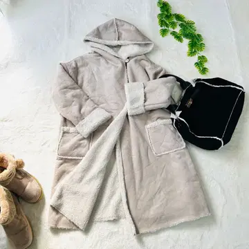 고품질 OLIVE des OLIVE [ M ] 무스탕 보아 코트 후드