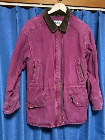 80s~90s 엘엘빈 보아 안감 헌팅 자켓 라즈베리