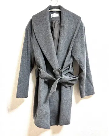 Elura 그레이 스페리오르 코트 체스터 코트 벨트 포함