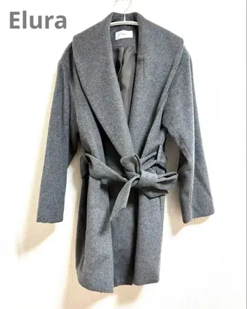Elura 그레이 스페리오르 코트 체스터 코트 벨트 포함