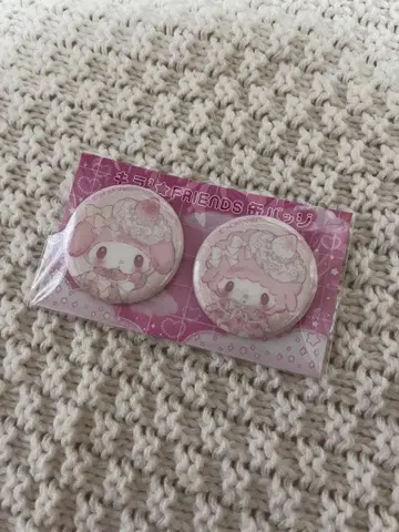 딸기신문 키라키라 FRIENDS 캔뱃지 화이트 딸기 티타임 부록