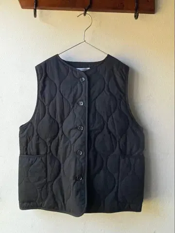 SUN VALLEY .코튼 론 솜 퀼팅 베스트