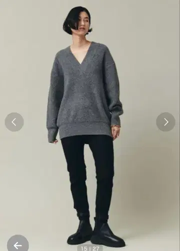 캘런솔로지 울 캐시미어 V넥 풀오버