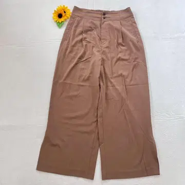 글로벌 워크 [ L ] 크롭 팬츠 와이드 팬츠 캐주얼 무지 슬릿