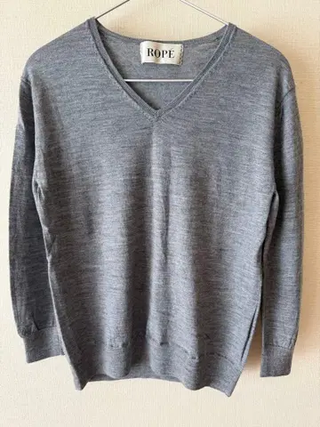 ROPE 그레이 V넥 스웨터 M 사이즈 GGM-3405-B