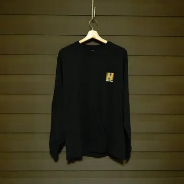 [ 새상품급 ] NEW ERA 긴팔 티셔츠 L 사이즈 블랙 뒷면 로고