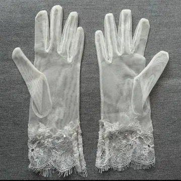 레이스 웨딩 그로브 (스냅 버튼 포함) 노바레제 에크루 스포제