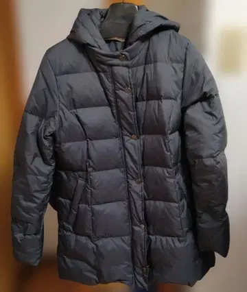 크로커다일 다운 코트 블랙