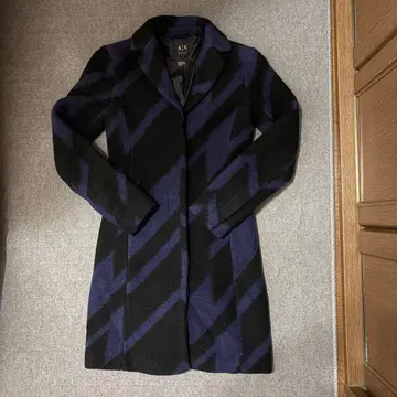 [ 새상품급 ] ARMANI EXCHANGE 울 블렌드 체스터 코트 XS