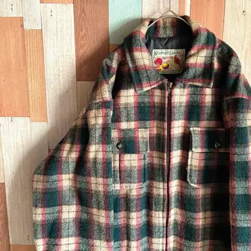 vintage CPO 충전솜 자켓 체크 올 패턴 구제 의류 y2k