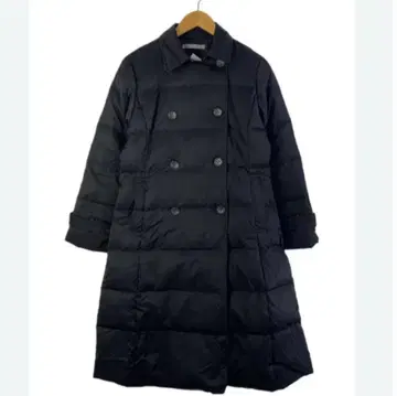 새상품급 띠어리 럭스 다운 코트 38 블랙 더블 브레스트