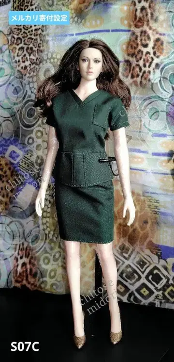 1/6 피규어 의류 Magic Party D 짙은 녹색