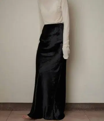 enof 벨벳 롱 스커트 s 사이즈