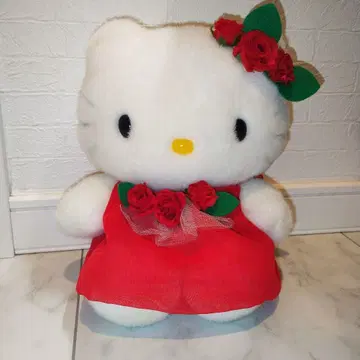 키티 봉제 인형 플라워 가든 장미 키티