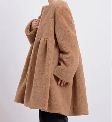 새상품급 yori 모후 보아 코트 38 카멜