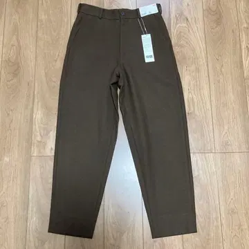 UNIQLO U 울 블렌드 와이드 핏 팬츠 브라운 미사용 새상품