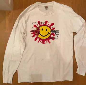 레어 90s 스마일 건샷 t셔츠 롱 슬리브 smile