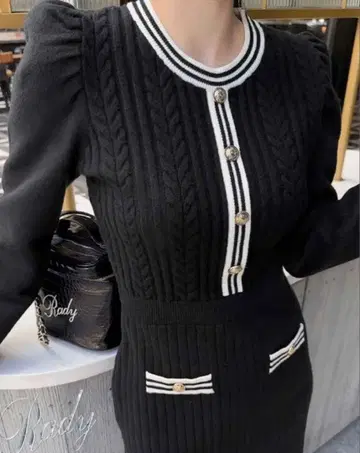 Rady 레이디 퍼프 슬리브 니트 원피스 M 사이즈