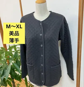 그레이 퀼팅 면 안감 자켓 얇은 소재 M~XL 새상품급