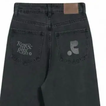 Rest & Recreation 데님 팬츠 블랙 한국 로고