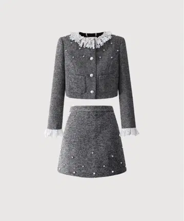 셋업 자켓 그레이