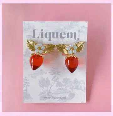 Liquem 와일드 베리 귀걸이 딸기 리큐엠 양쪽 세트 야생 딸기