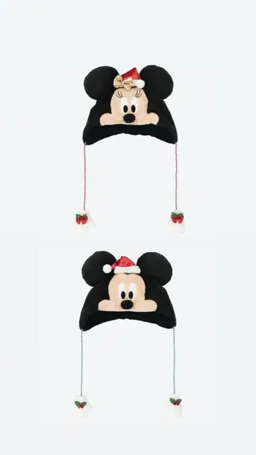 크리스마스 팬캡 미키 미니 세트