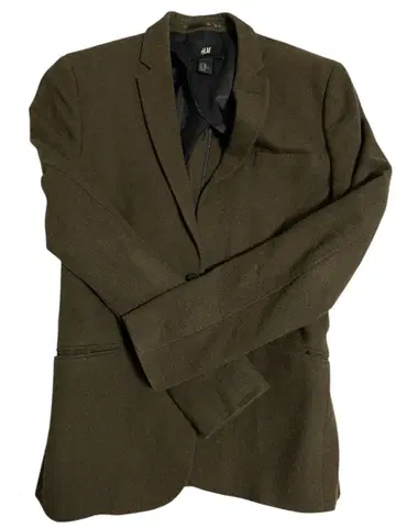 H&M 테일러드 자켓 올리브 그린 46