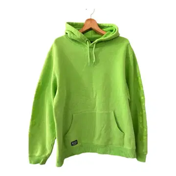 [주역급 네온 컬러] RVCA 후드티 M 사이즈 형광 그린 빅 루즈