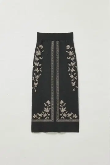 SCARF MOTIF KNIT SKIRT