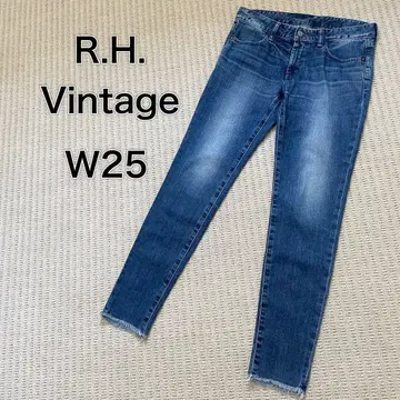 W25 론 헤르만 빈티지 스트레이트 데님 컷오프 프린지