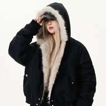 퍼 후드티 자켓 블루종 y2k 겨울 의류