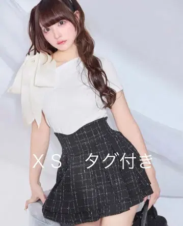 인기 미셸 마카롱 슬림 레그가 되는 트위드 스커트 XS