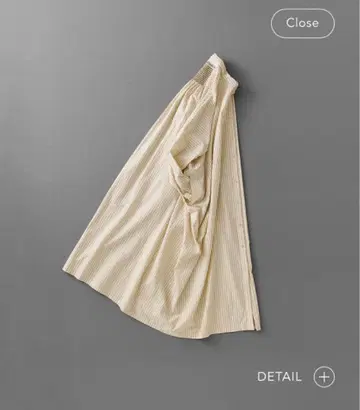 새상품 ARTS&SCIENCE 스모킹 자수 원피스 베이지 스트라이프