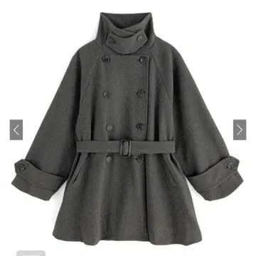 GRL fo1762 벨트 포함 멀티 Way 페이크 울 코트 차콜