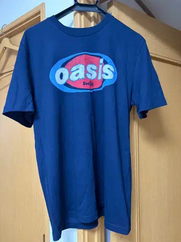 미사용 oasis live 25 티셔츠 Logo Navy M 오아시스