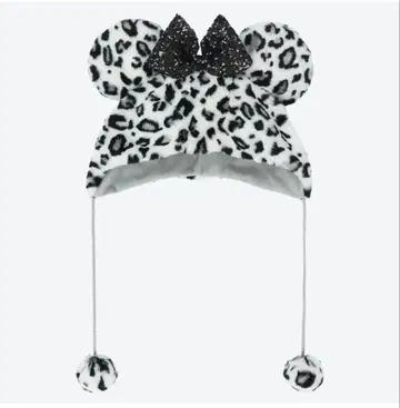 미니 팬캡 레오파드 무늬 화이트