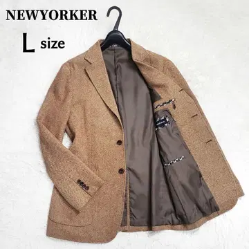 컨디션 최상 뉴요커 트위드 테일러드 자켓 고급 알파카 혼방 트위드 L