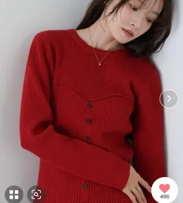 Bab 뷔스티에 라이크 니트탑 레드