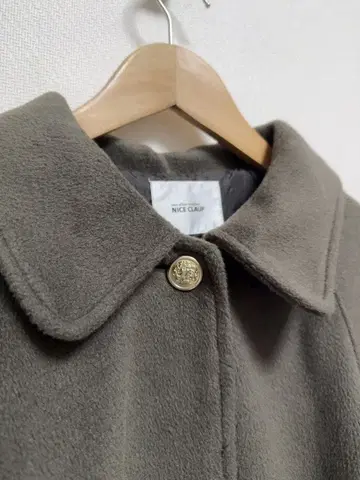 NICE CLAUP 그레이 롱 코트