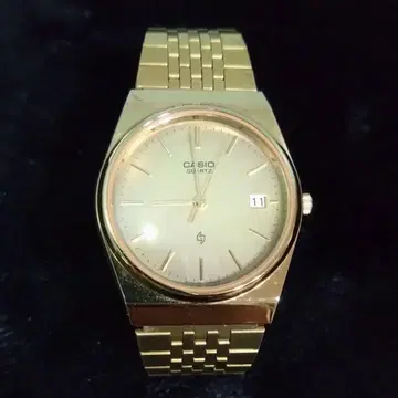 CASIO 골드 쿼츠 남성용 손목시계 작동품