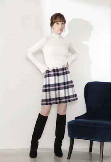 (미사용 새상품) 질스튜어트 케니 체크 스커트