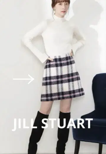 (미사용 새상품) 질스튜어트 케니 체크 스커트