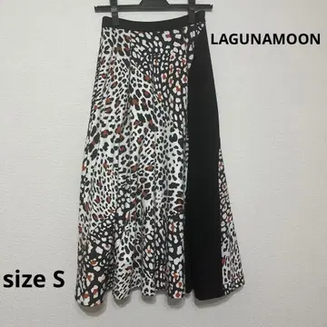 LAGUNAMOON 레오파드 무늬 플레어 스커트