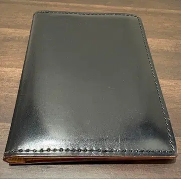 GANZO 코도반 블랙 가죽 패스 케이스 교통카드 지갑 카드 케이스