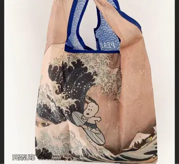 스누피 x 가쓰시카 호쿠사이 콜라보 밴드 포함 쇼핑백 부가쿠 36경