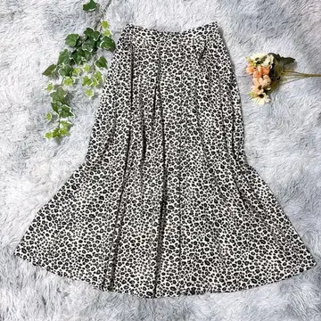 IN THE MARKET F 레오파드 무늬 롱 스커트 베이지 올 패턴