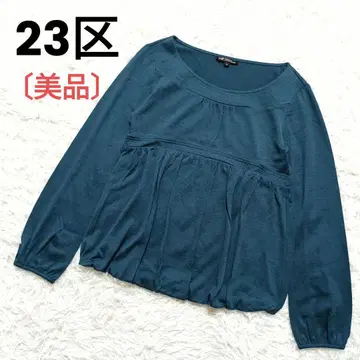 새상품급 23 23KU 튜닉 긴팔 티셔츠 38 M 터콰이즈